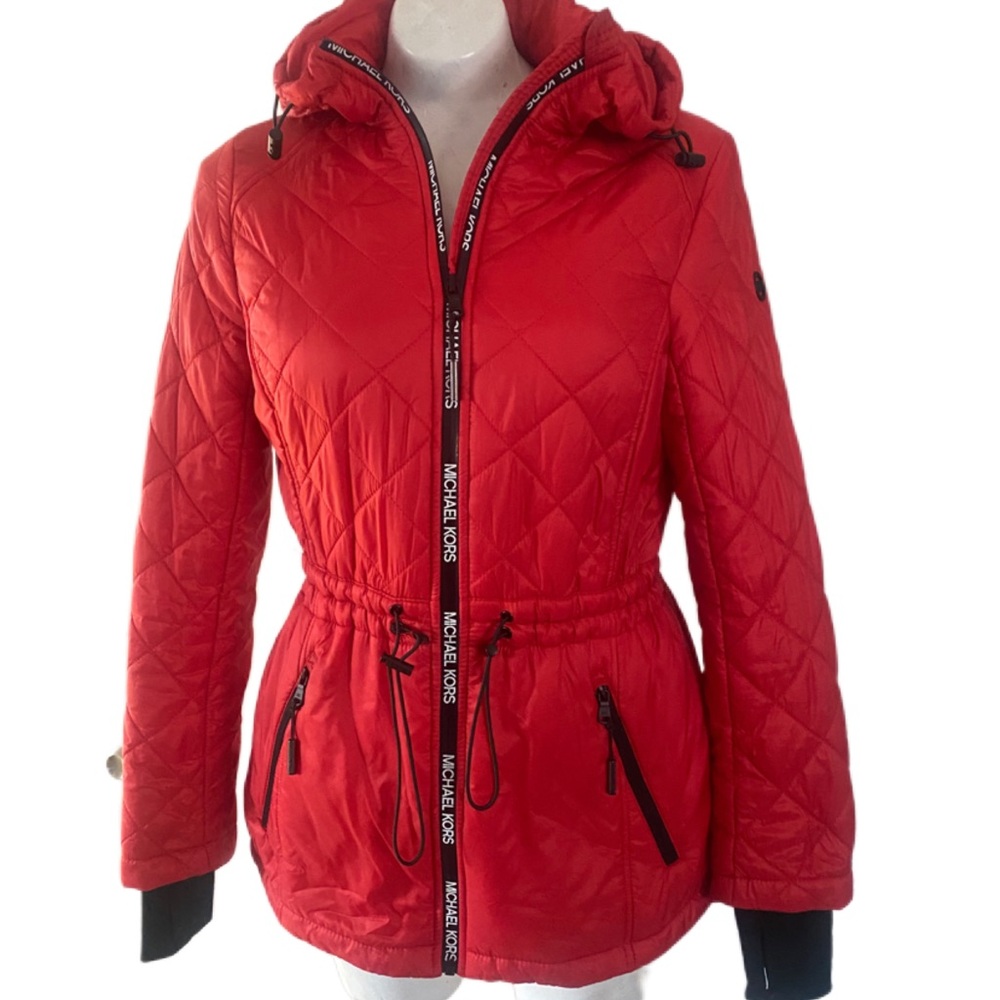 Michael Kors Women's Red Quilted Jacket